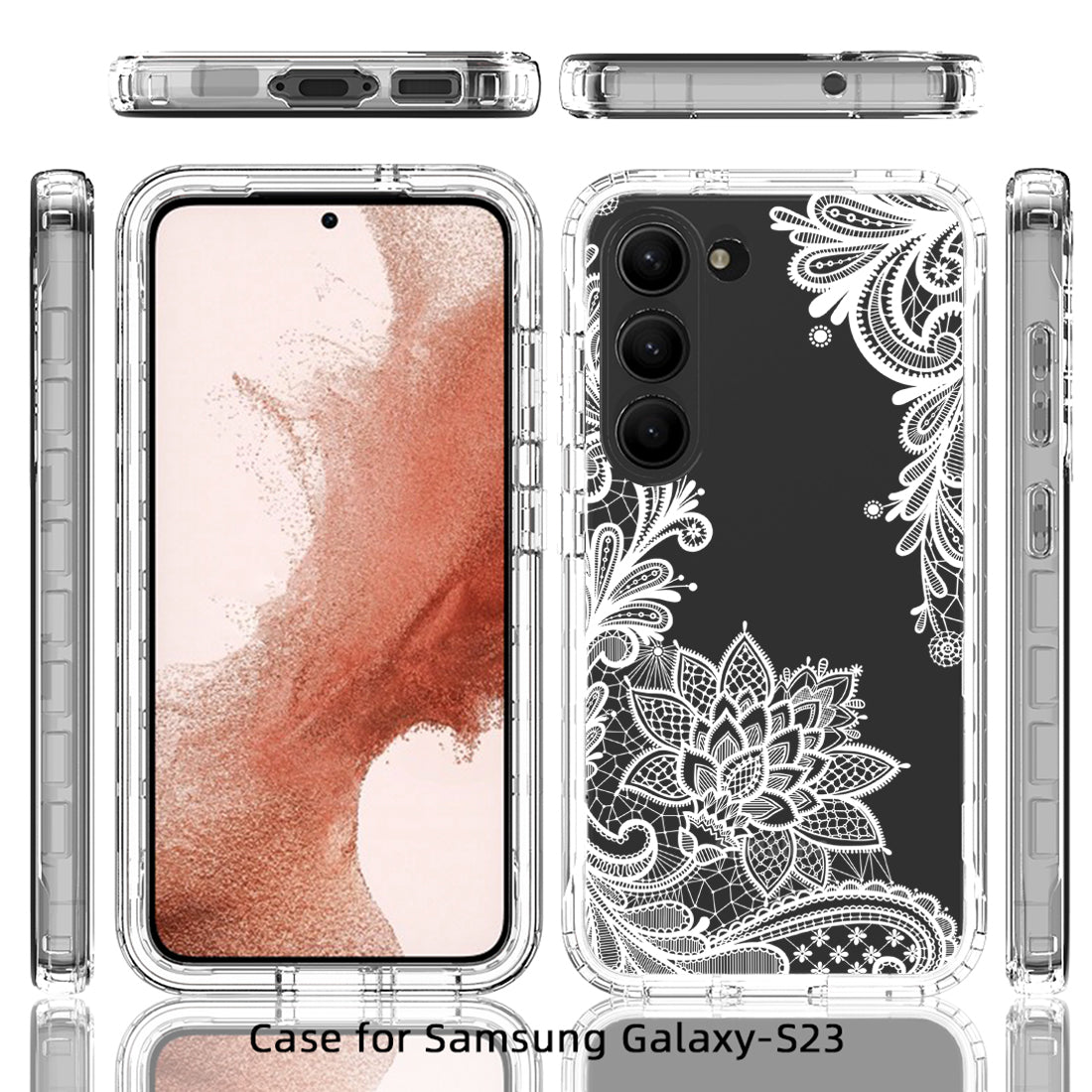 For Samsung Galaxy S23 Pattern Printing PC TPU 2-in-1 Phone Case Anti-scratch Transparent Cover For Samsung Galaxy S23 Pattern Printing PC TPU 2-in-1 Phone Case Anti-scratch Transparent Cover